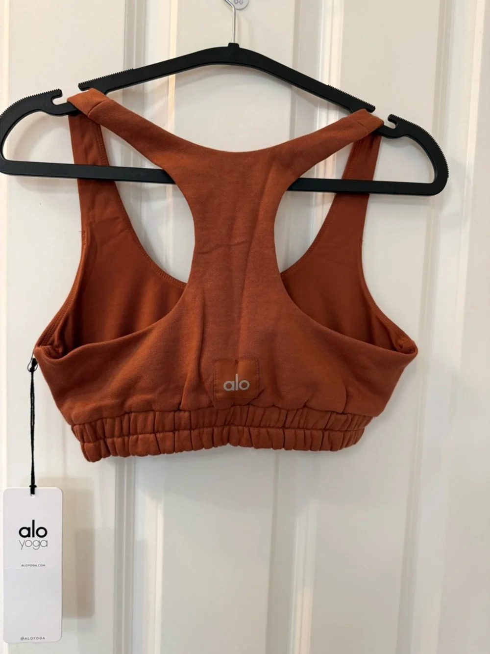 NWT ALO Yoga Scoop Neck Sweatshirt Bra XS in Rust - Picture 5 of 5